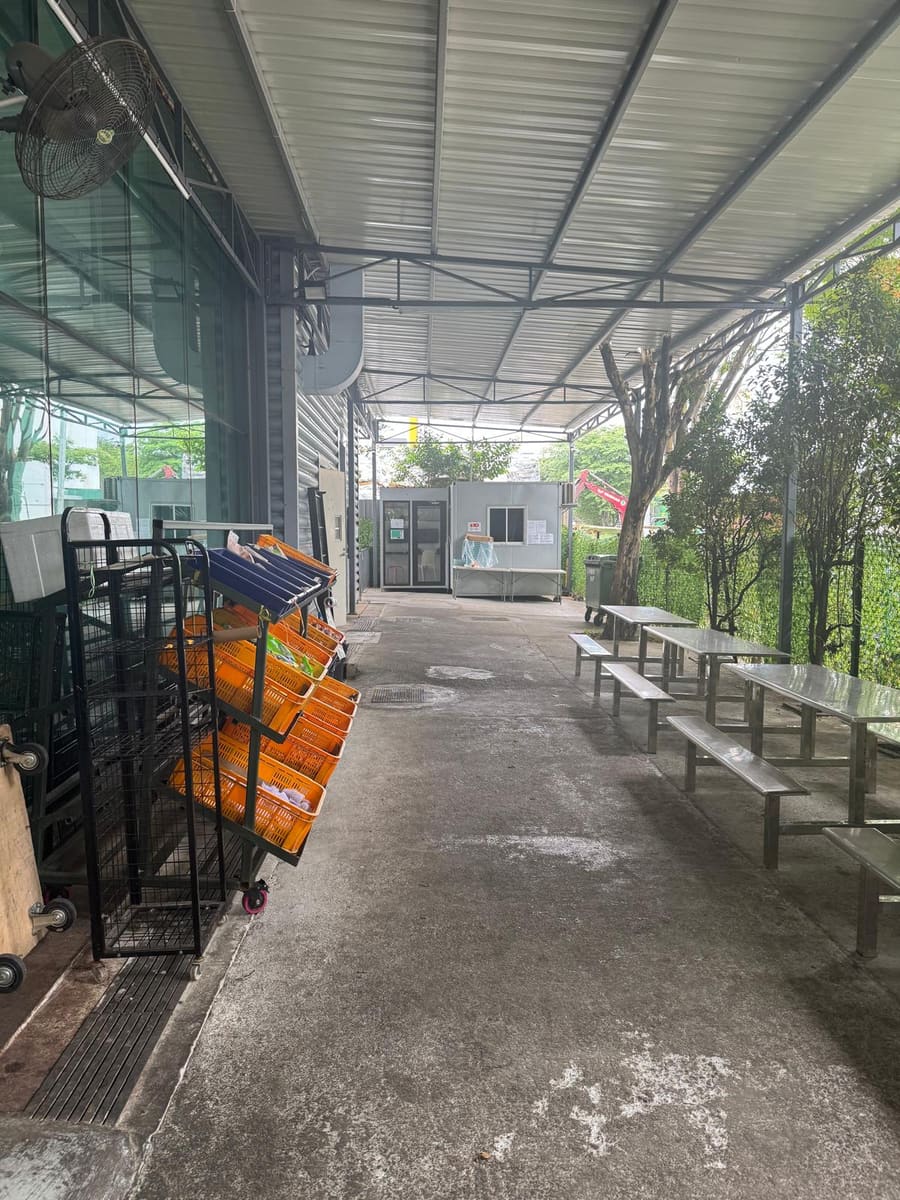 Covered common and dining area — NextDorm31@Tuas dormitory in Tuas, Singapore