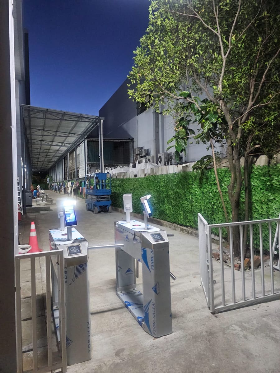 Security access turnstiles at entrance — NextDorm31@Tuas dormitory in Tuas, Singapore