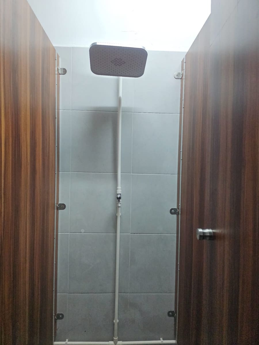 Rainfall shower cubicle — NextDorm31@Tuas dormitory in Tuas, Singapore